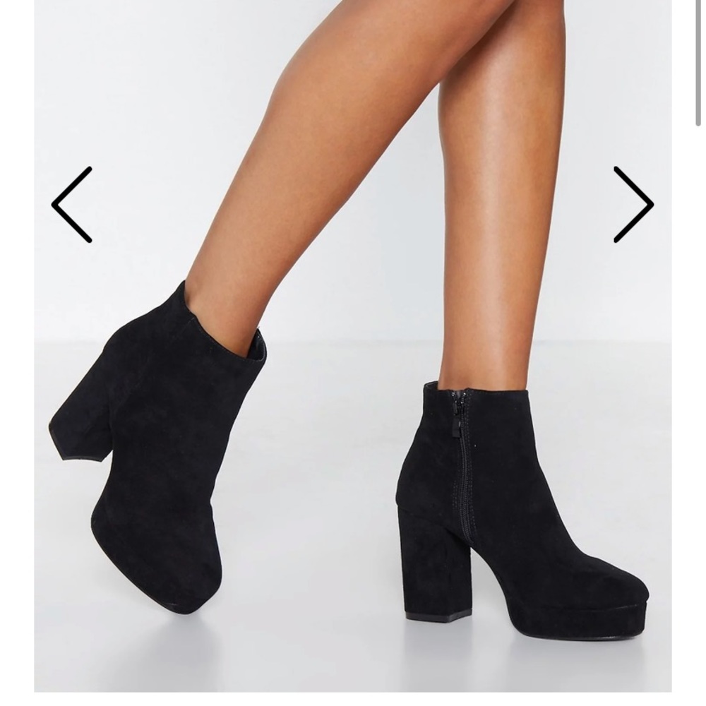 black suede booties